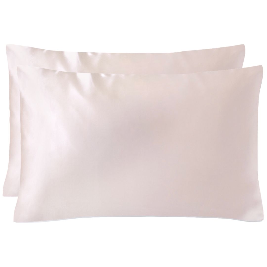 Pack of 2 19 momme silk pillowcases with zipper