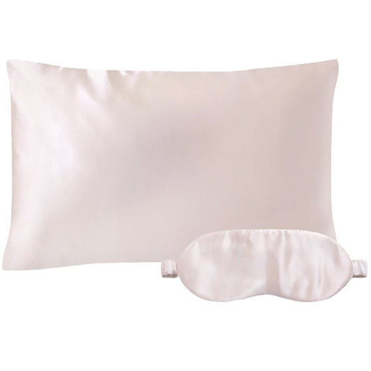 Pack - Taie d'oreiller en soie avec zipper et masque petit modèle - 22 mommes