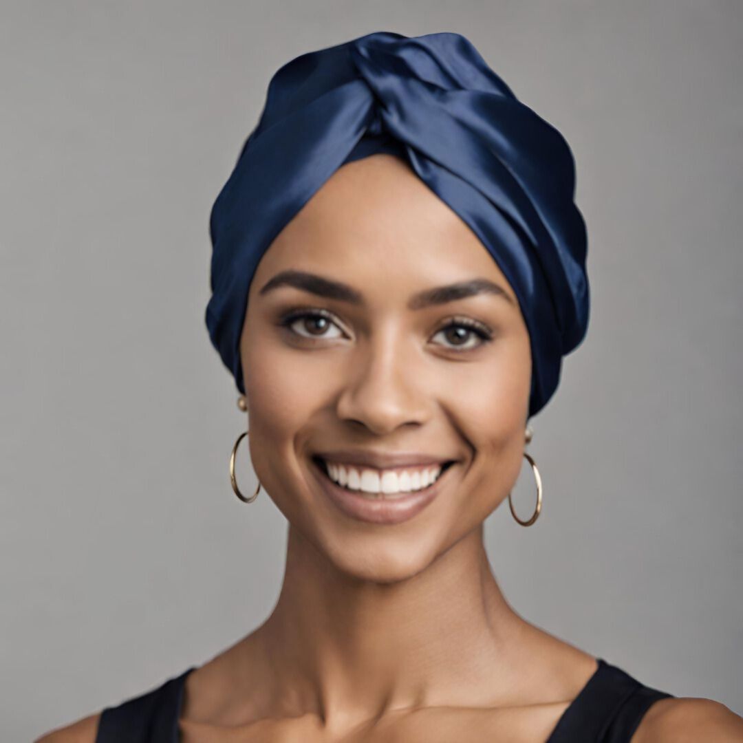 Bonnet de Nuit en Soie Naturelle de Mûrier- Femme-19 Mommes-Extra L